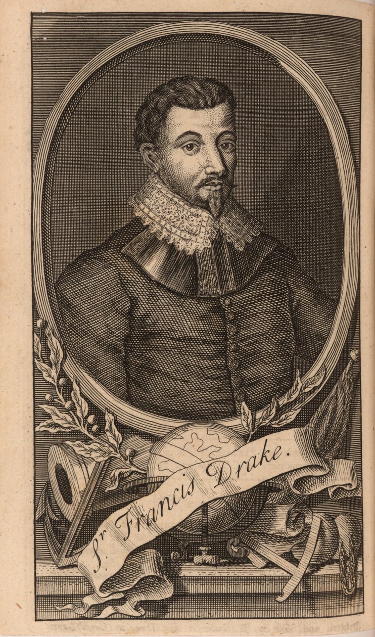 Portret van Sir Francis Drake door Unbekannt