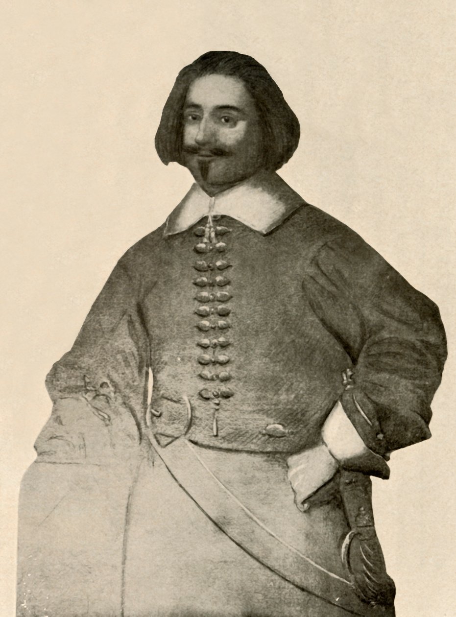 Portret van Sir John Leverett, in buff coat en eenvoudige soldatenband, 1640-1660, 1937 door Unbekannt