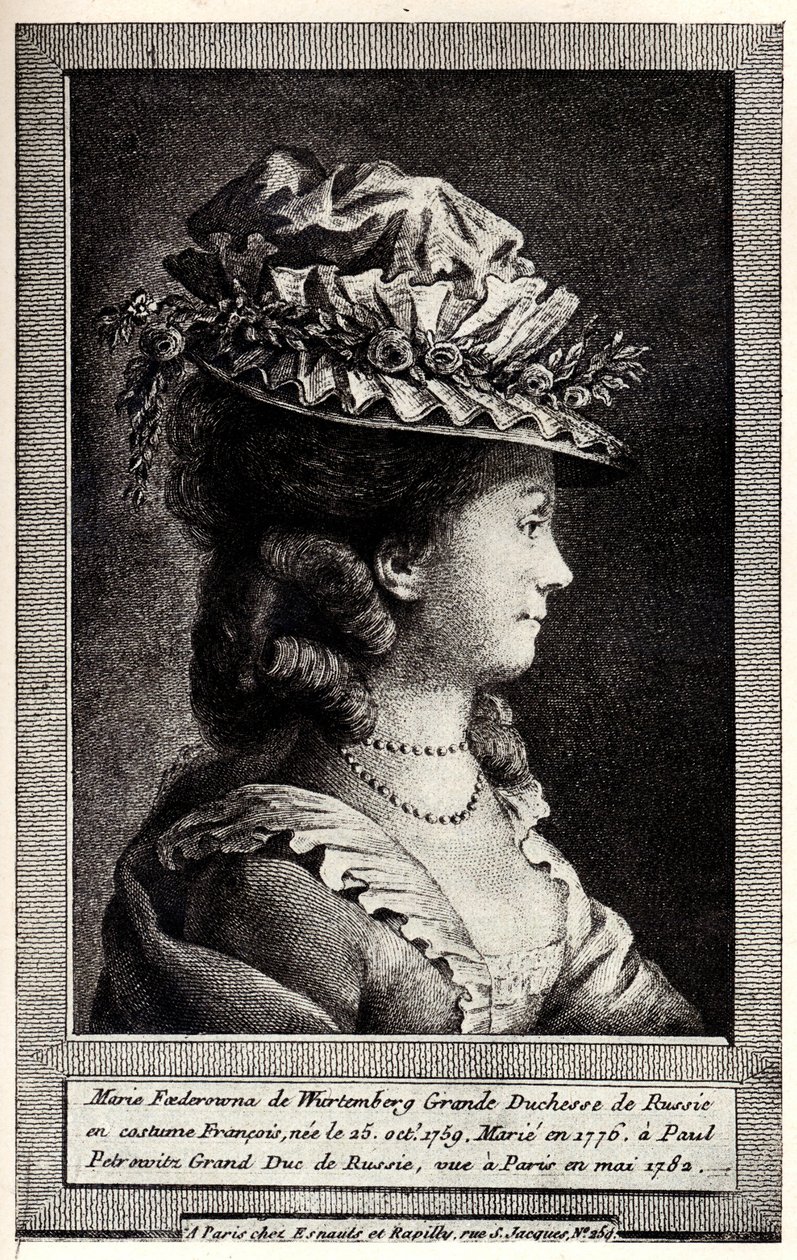 Portret van Sophie Dorothea van Württemberg, begin 19e eeuw door Unbekannt