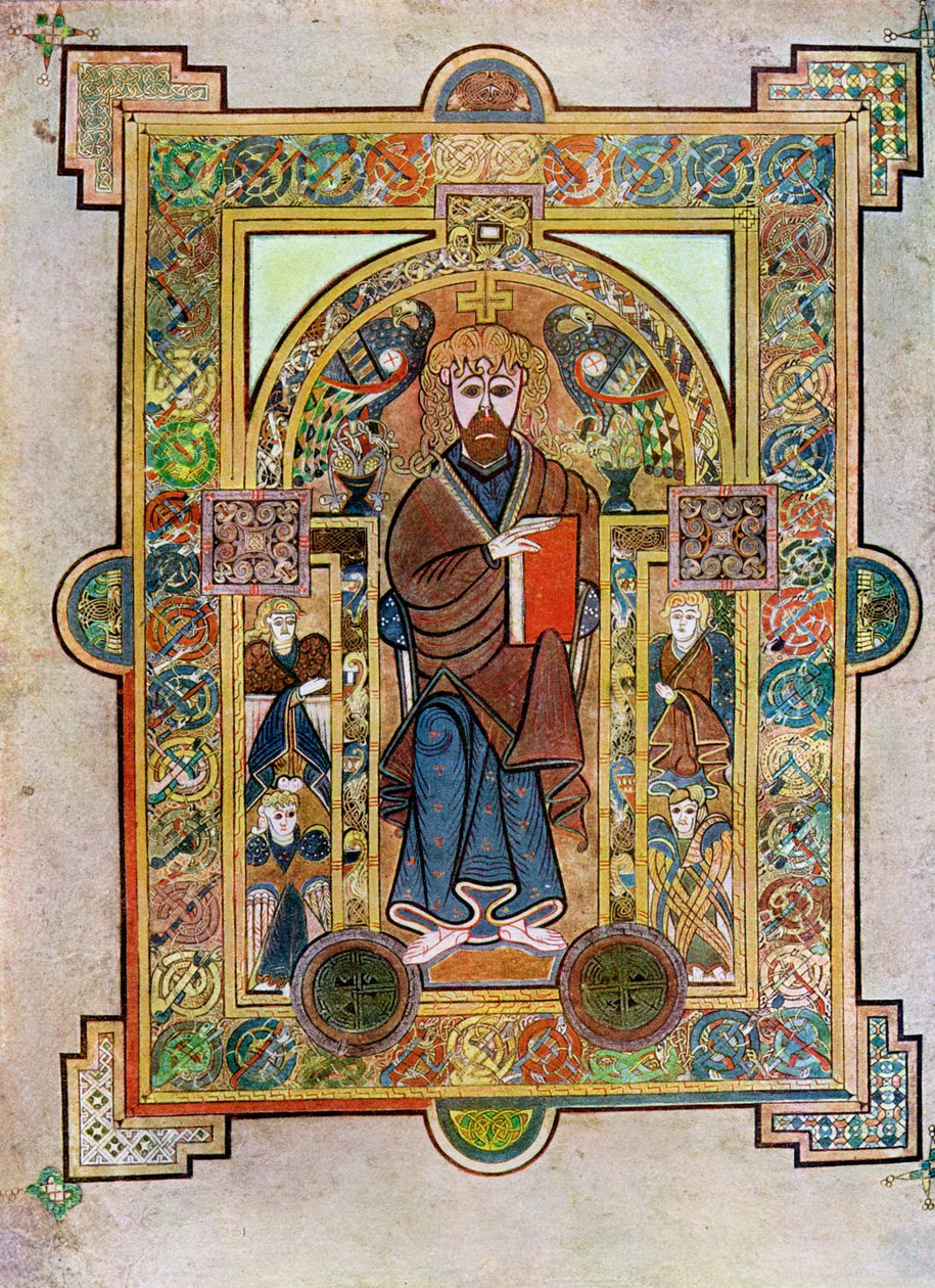 Portret van St. Marcus of St. Lucas, 800 AD, 20e eeuw door Unbekannt