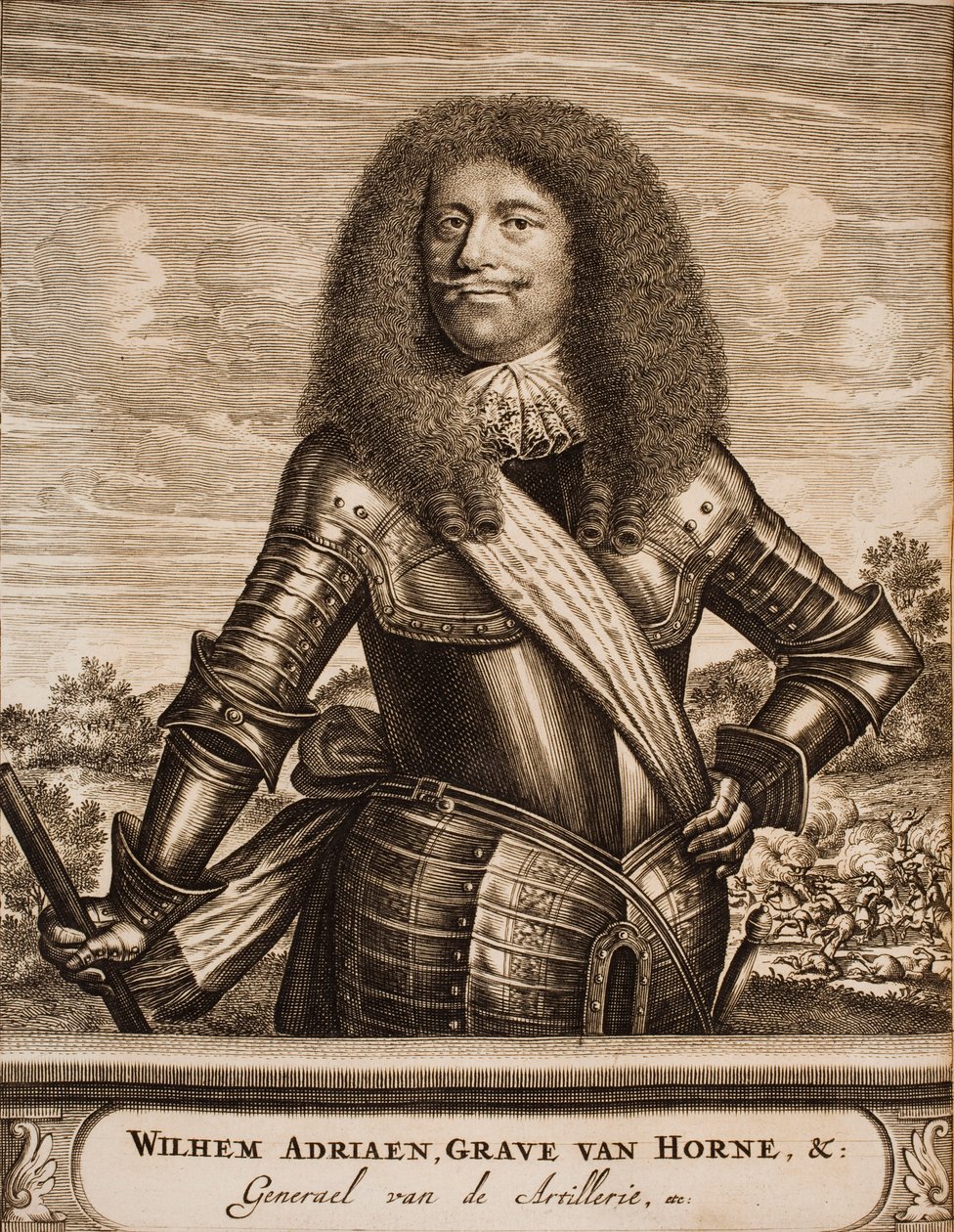 Portret van Willem Adriaan II van Horne 1633-1694 Uit: Schauplatz des Krieges, 1675 door Unbekannt