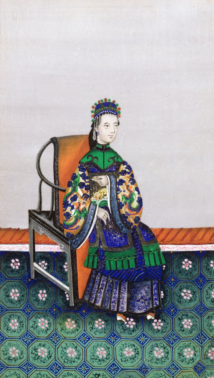 Portret van een Chinese vrouw door Unbekannt