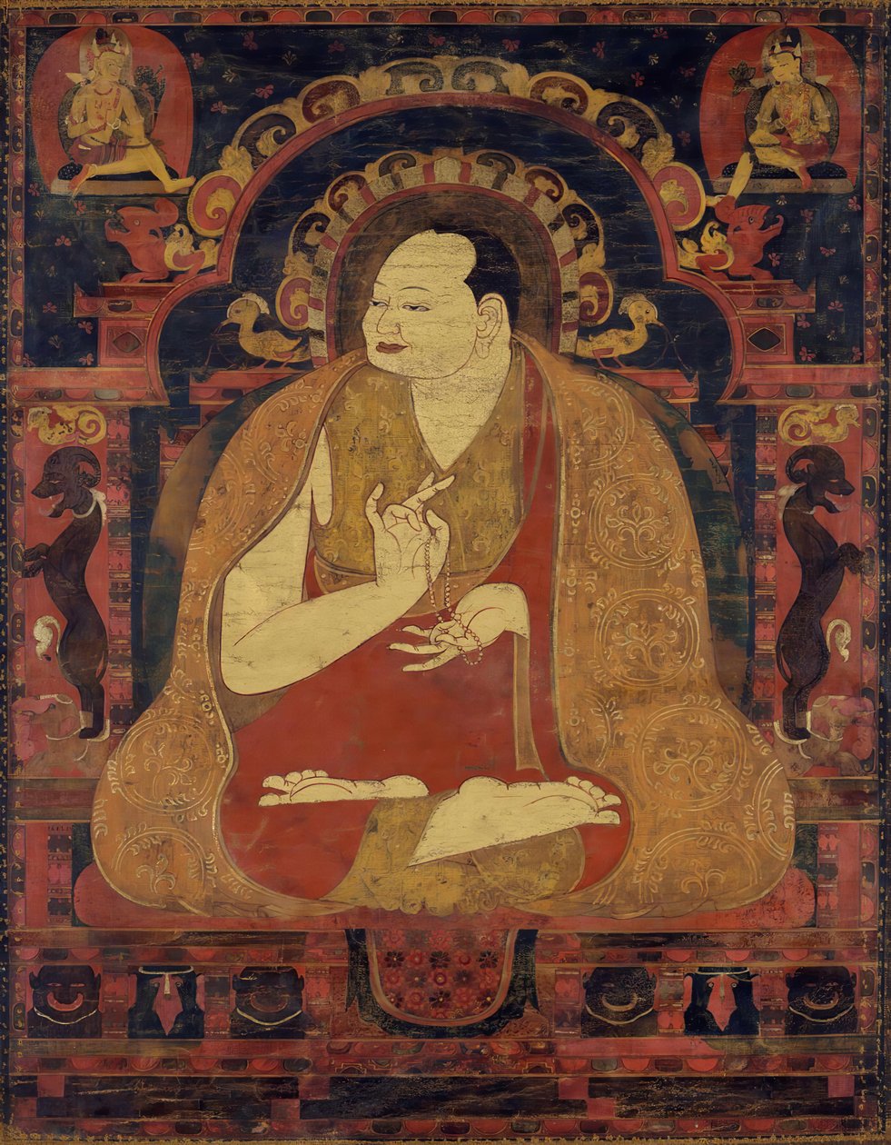 Portret van een lama, mogelijk Dromton, laatste kwart van de 11e eeuw door Unbekannt