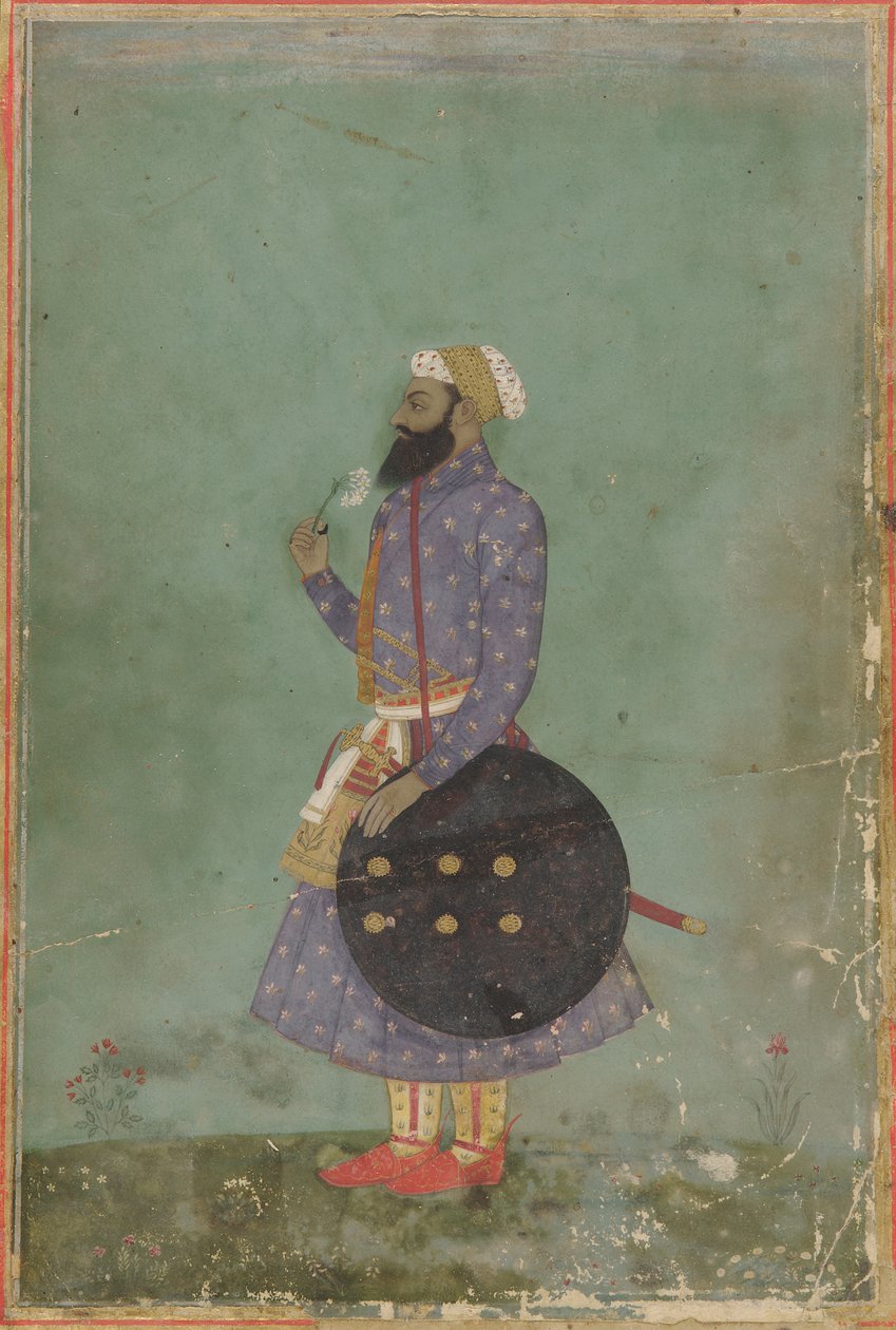 Portret van een prins, Mughal-dynastie, 18e eeuw door Unbekannt