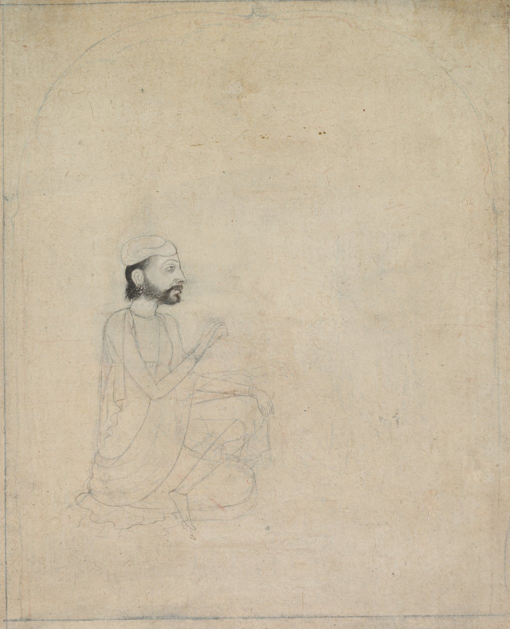 Portret van een Zittende Man, ca. 1830-1850 door Unbekannt