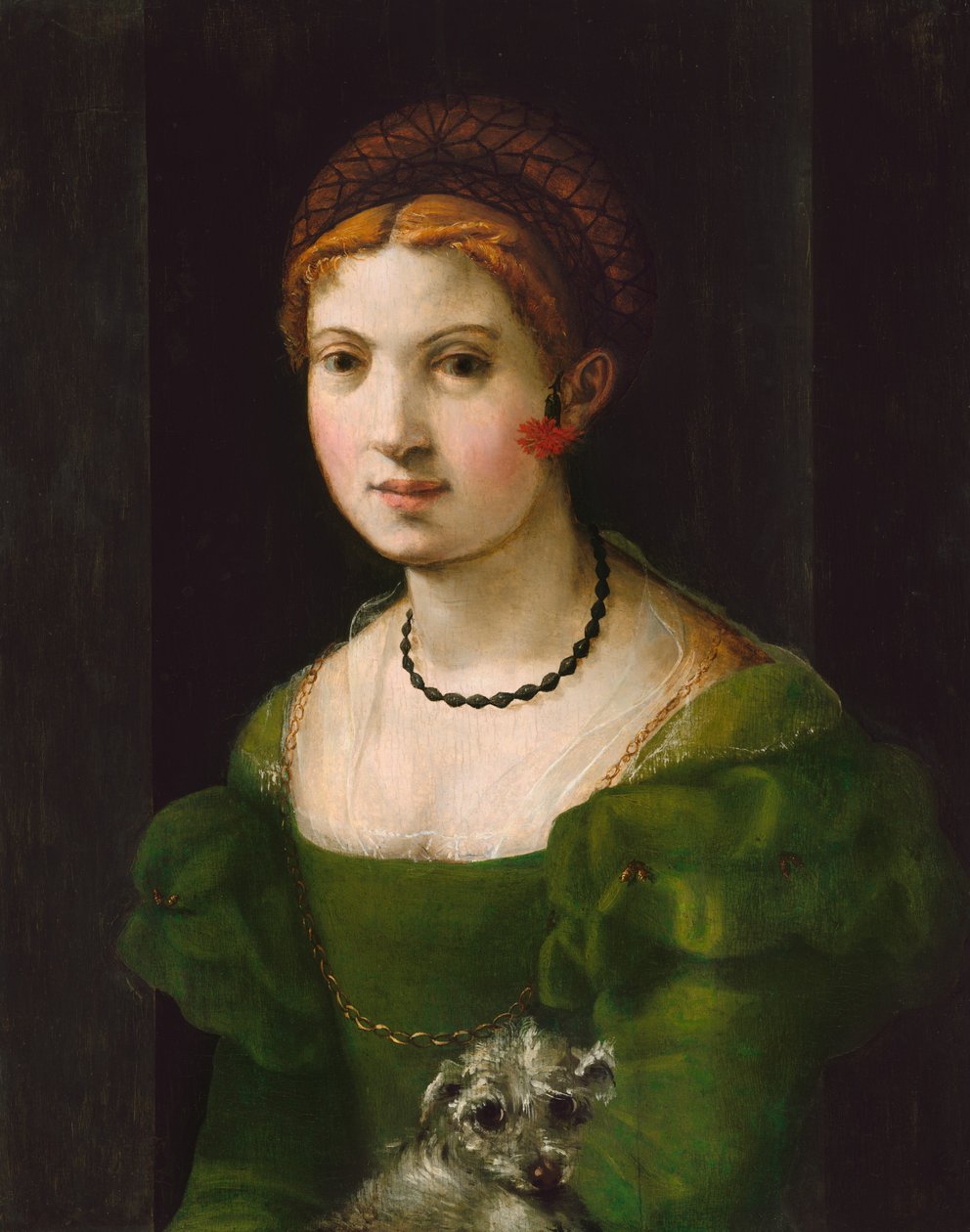 Portret van een jonge vrouw door Unbekannt