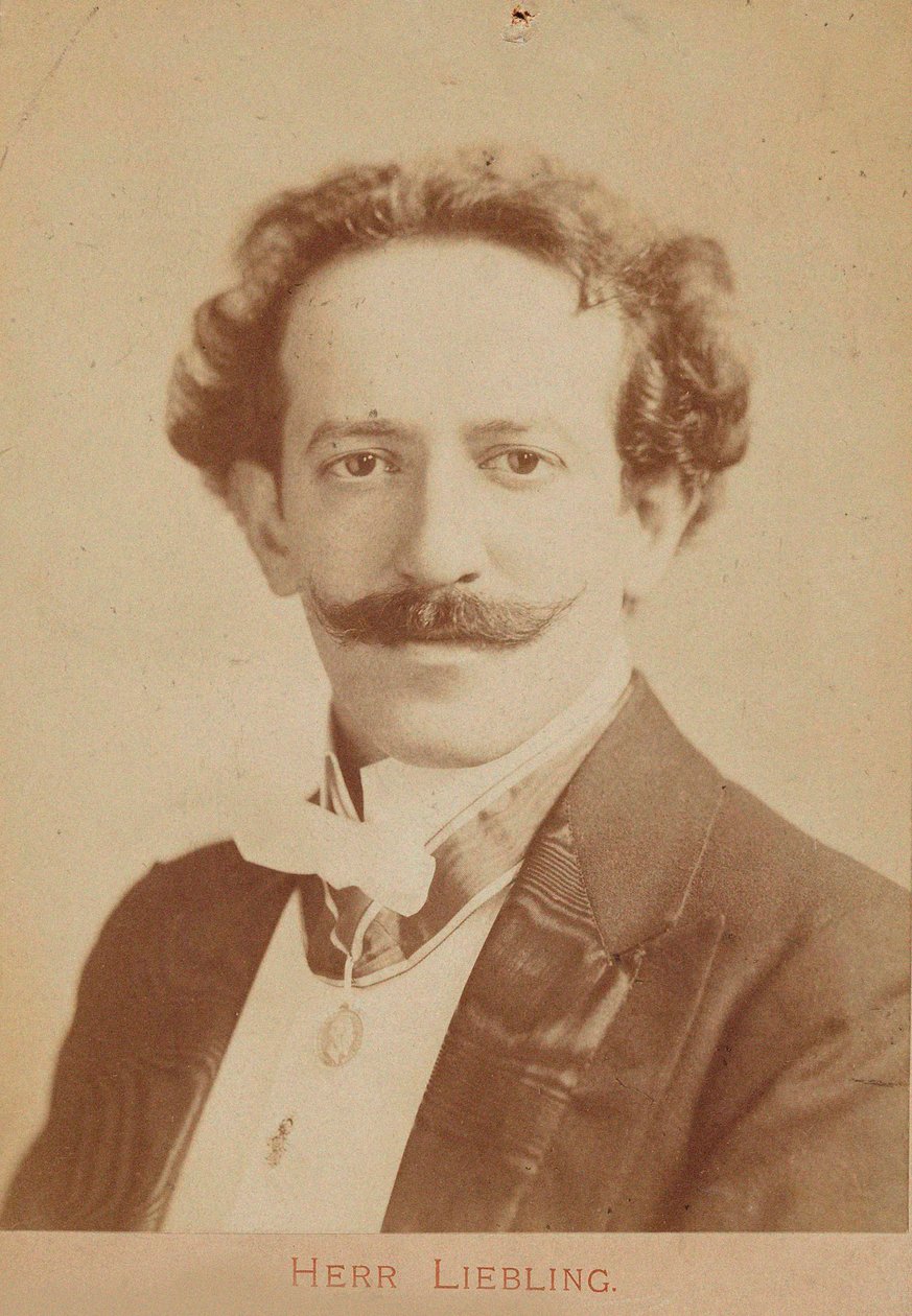 Portret van Pianist en Componist Georg Liebling door Unbekannt