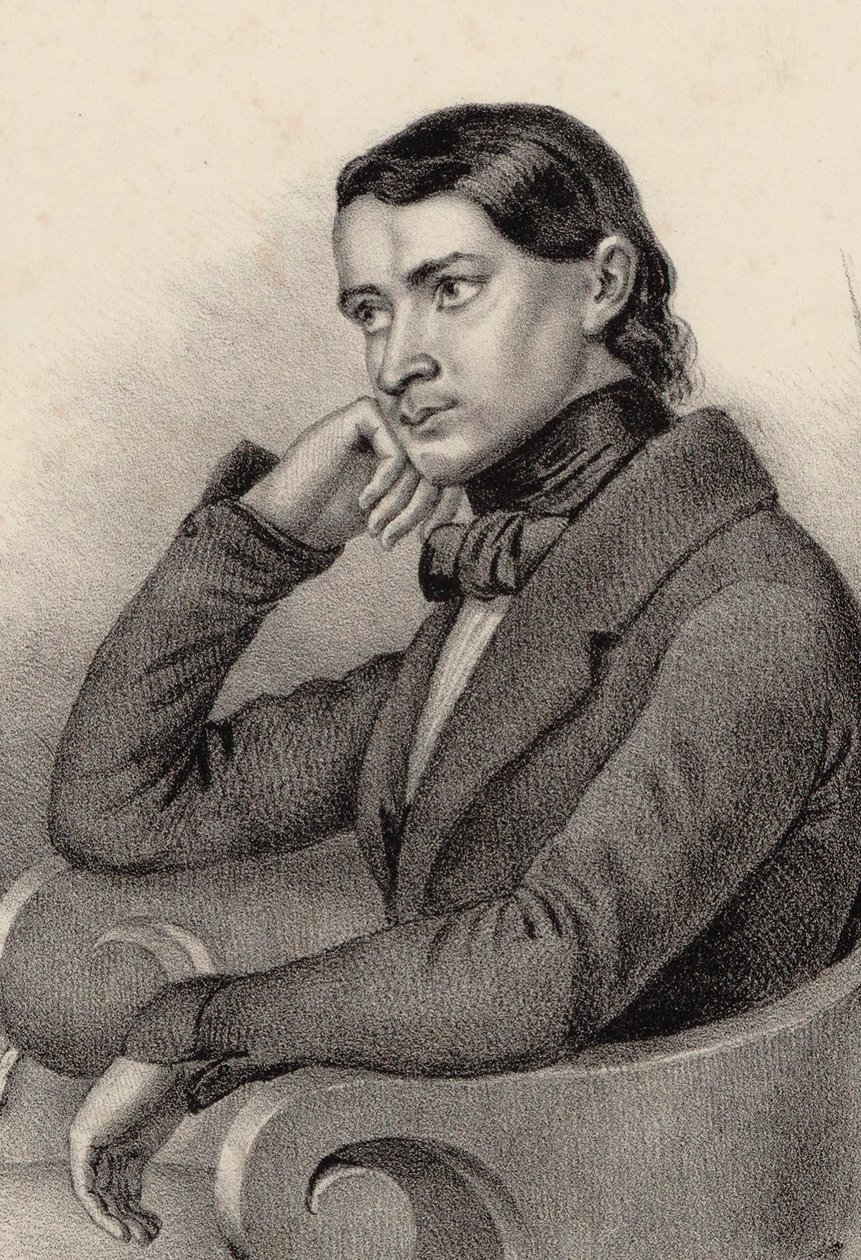 Portret van de componist Alfred Joly, 1850 door Unbekannt