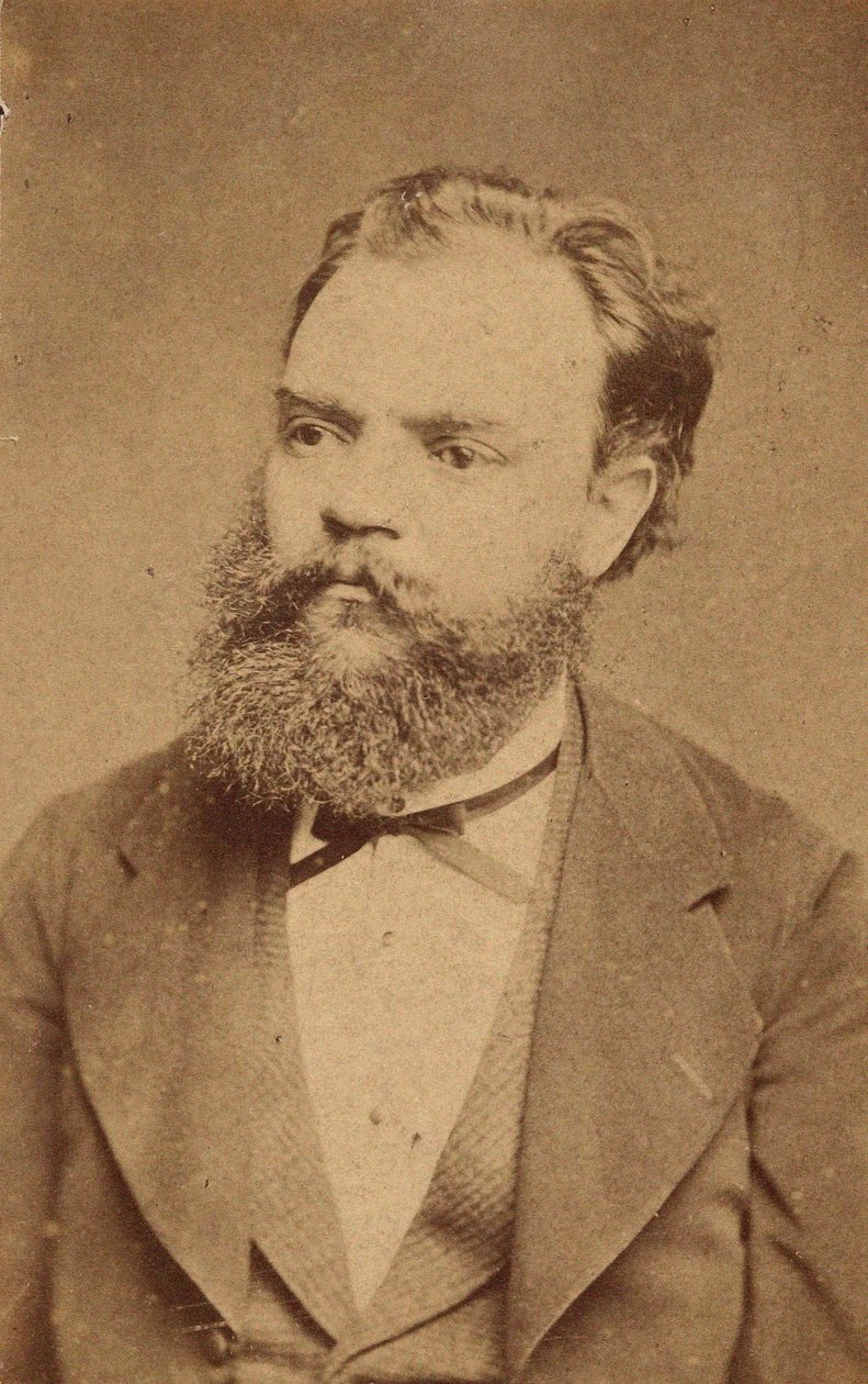 Portret van de componist Antonin Dvorak, ca. 1880 door Unbekannt