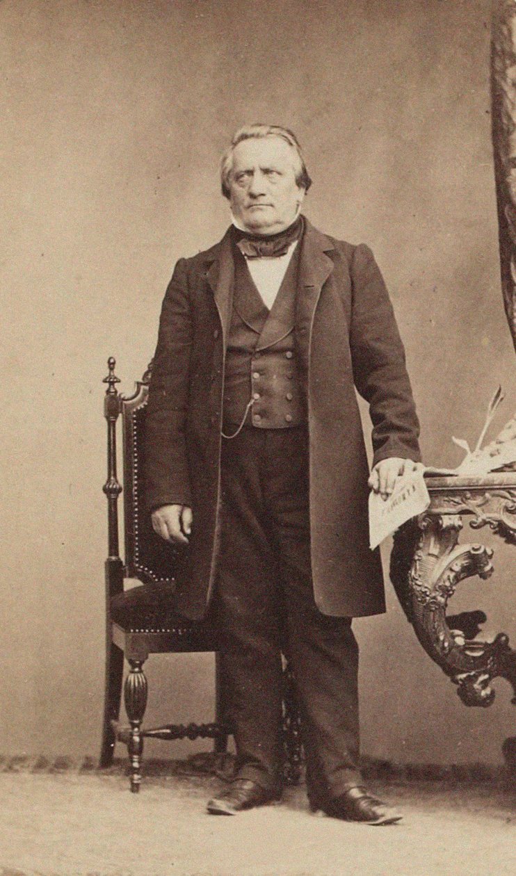 Portret van de Componist Franz Lachner 1803-1890, ca. 1850 door Unbekannt