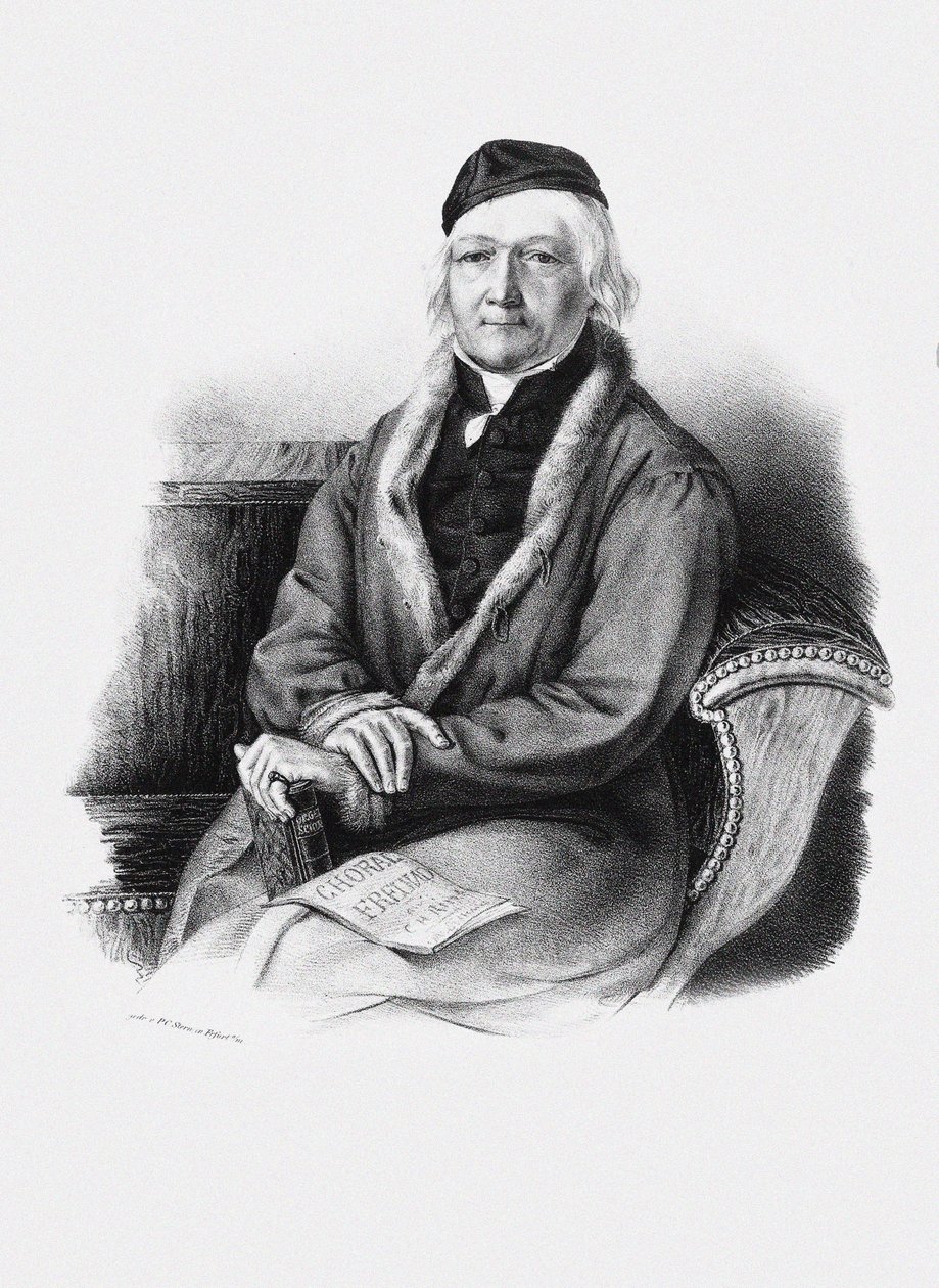 Portret van de componist Johann Christian Heinrich Rinck 1770-1846 door Unbekannt