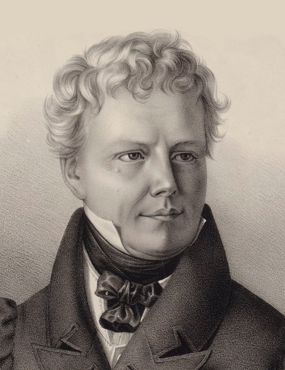 Portret van de componist Xaver Schnyder von Wartensee 1786-1868, 1832 door Unbekannt