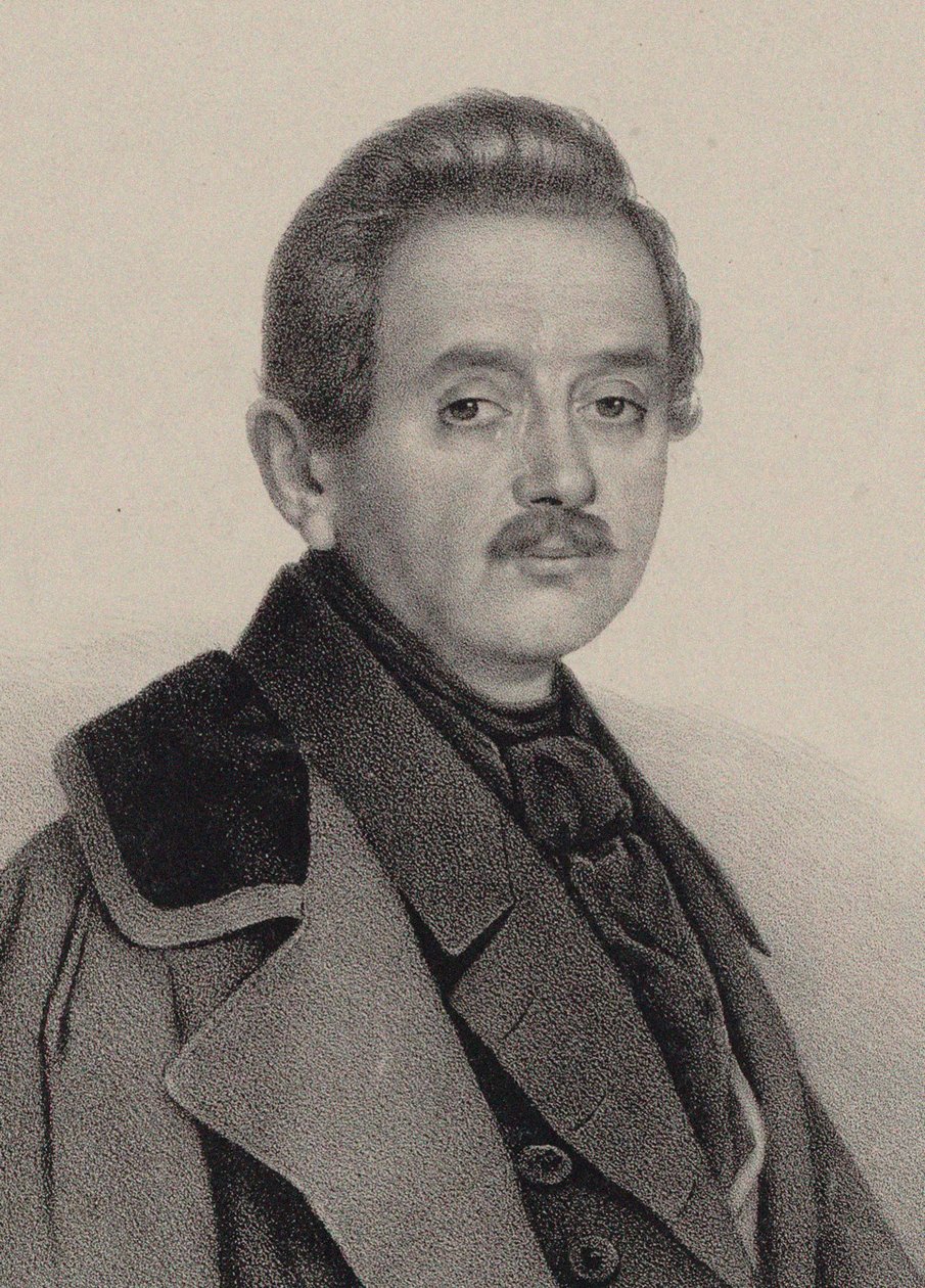Portret van de componist Alexei Fyodorovich Lvov 1798-1870 door Unbekannt