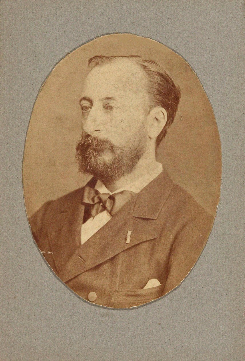Portret van de componist Camille Saint-Saëns 1835-1921, c. 1880 door Unbekannt
