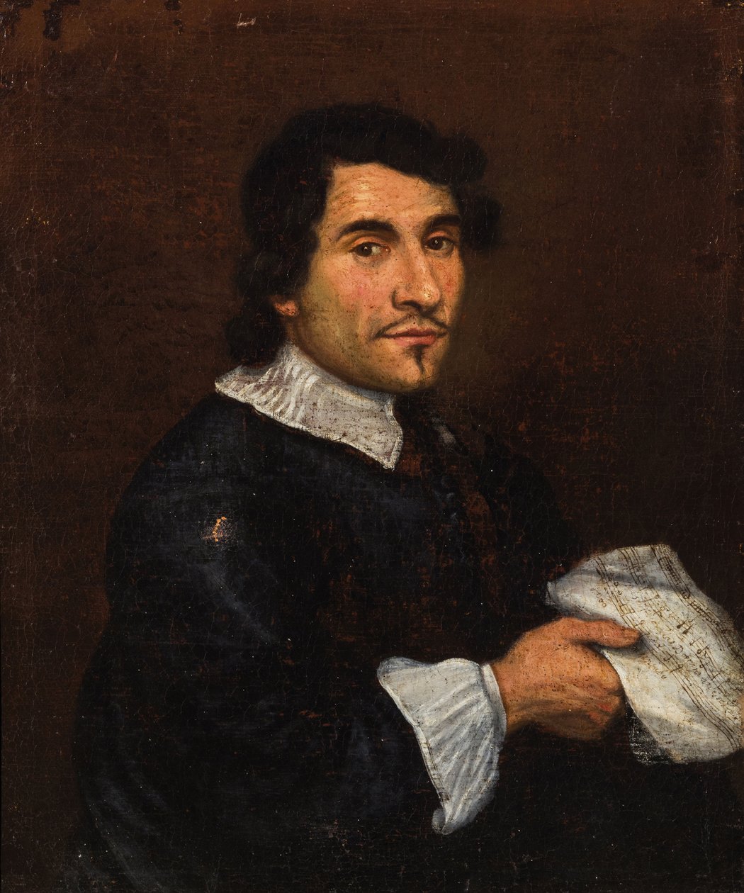 Portret van de componist Girolamo Frescobaldi door Unbekannt