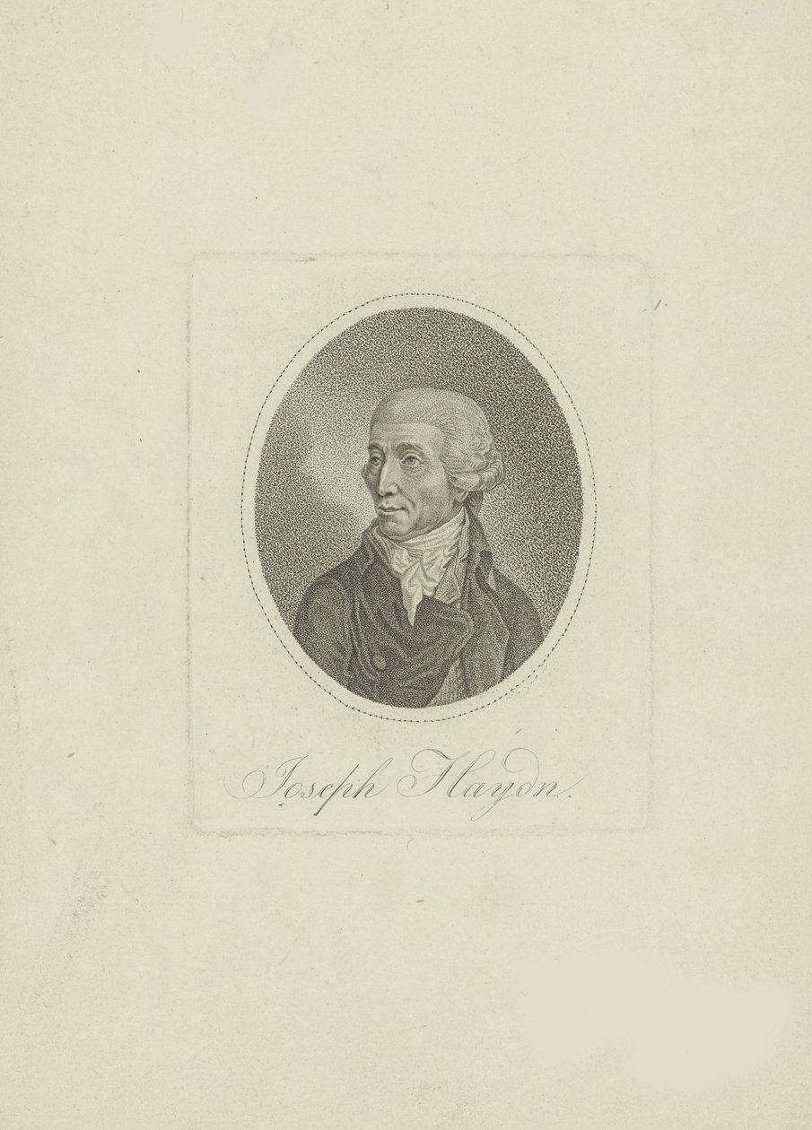 Portret van de componist Joseph Haydn 1732-1809, 1800s door Unbekannt