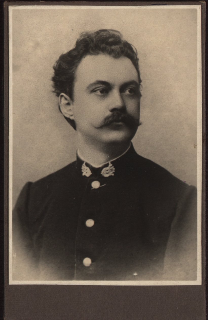 Portret van de componist Karel Šebor Schebor 1843-1903, ca. 1870 door Unbekannt