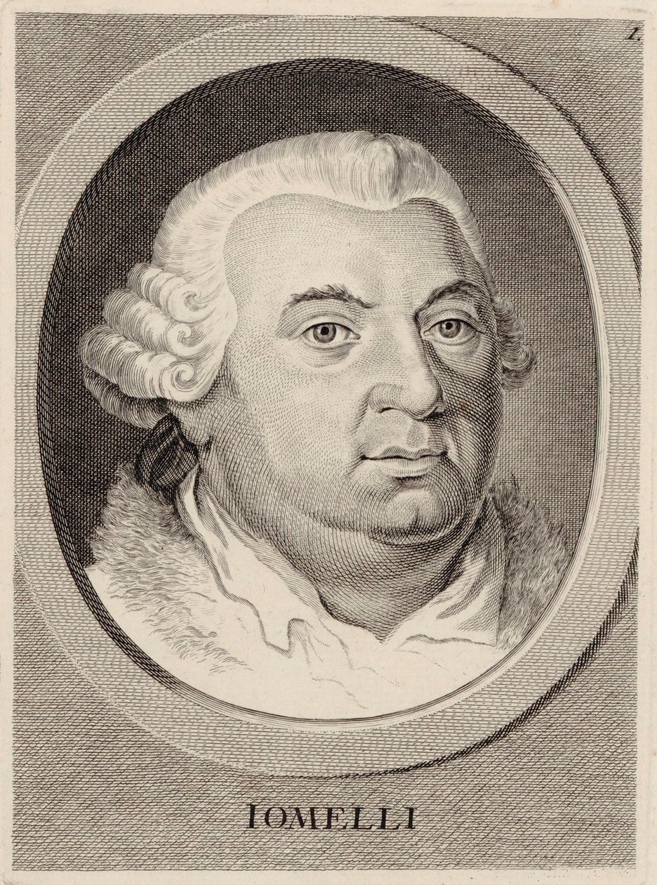 Portret van de componist Niccolò Jommelli, 1714-1774 door Unbekannt
