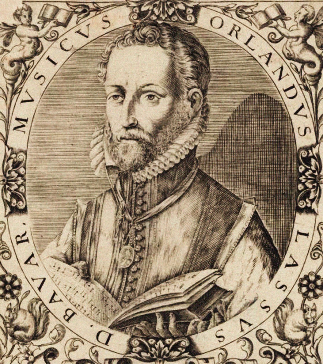 Portret van de componist Roland de Lassus door Unbekannt