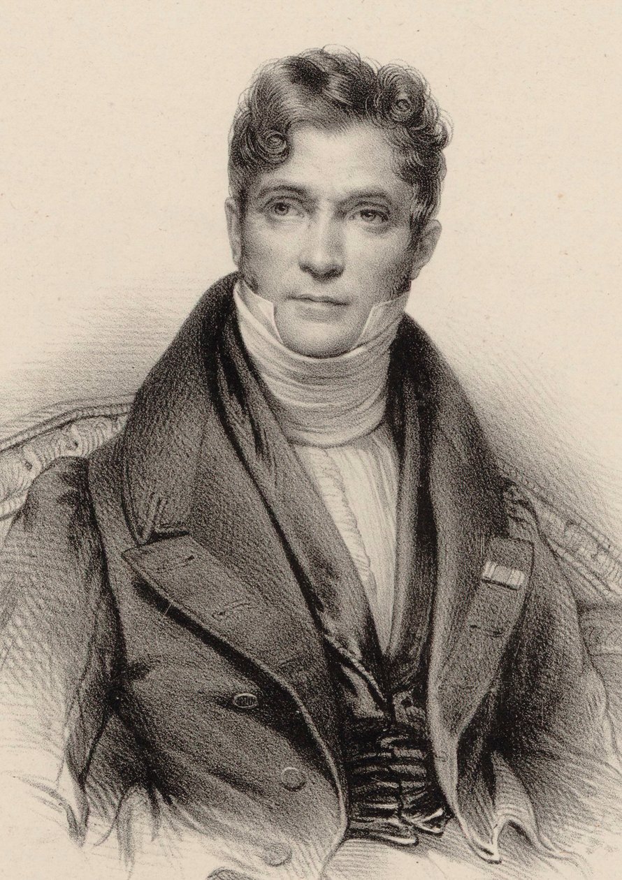 Portret van de dirigent en componist Gaspare Spontini door Unbekannt