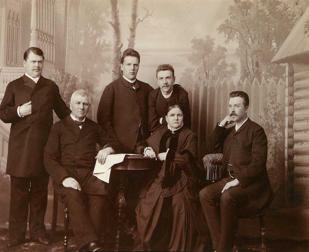 Portret van de familie van Sophia Perovskaya, 1860s door Unbekannt