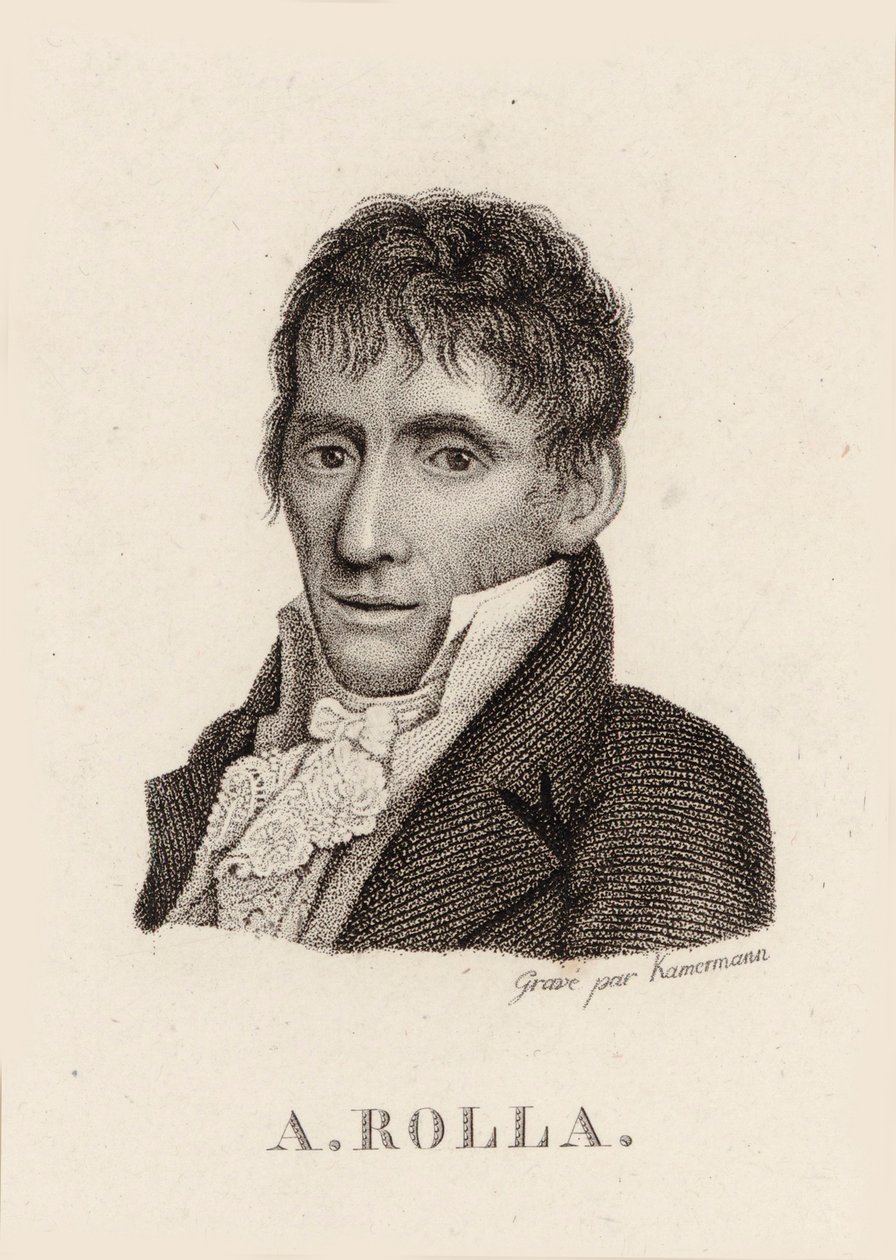 Portret van de violist en componist Alessandro Rolla 1757-1841 door Unbekannt