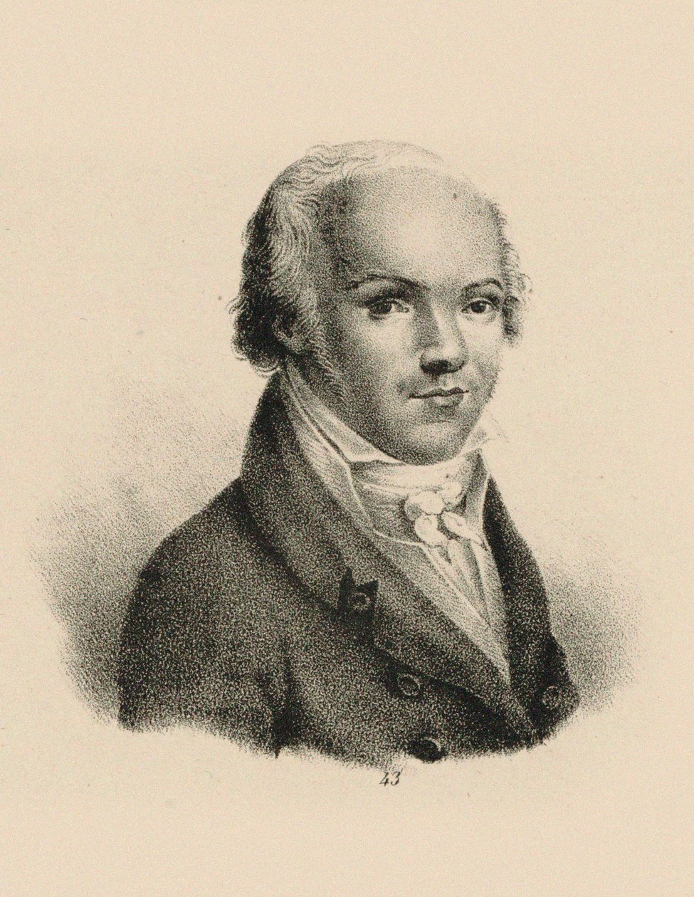 Portret van de violist en componist Andreas Romberg 1767-1821, c. 1815 door Unbekannt