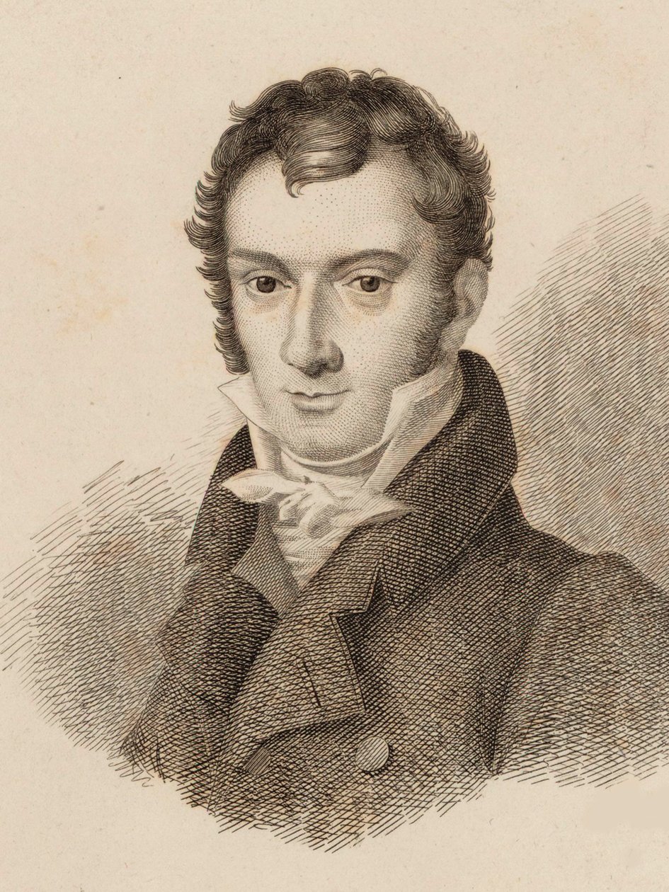 Portret van de violist en componist Josef Mayseder 1789-1863, 1824 door Unbekannt