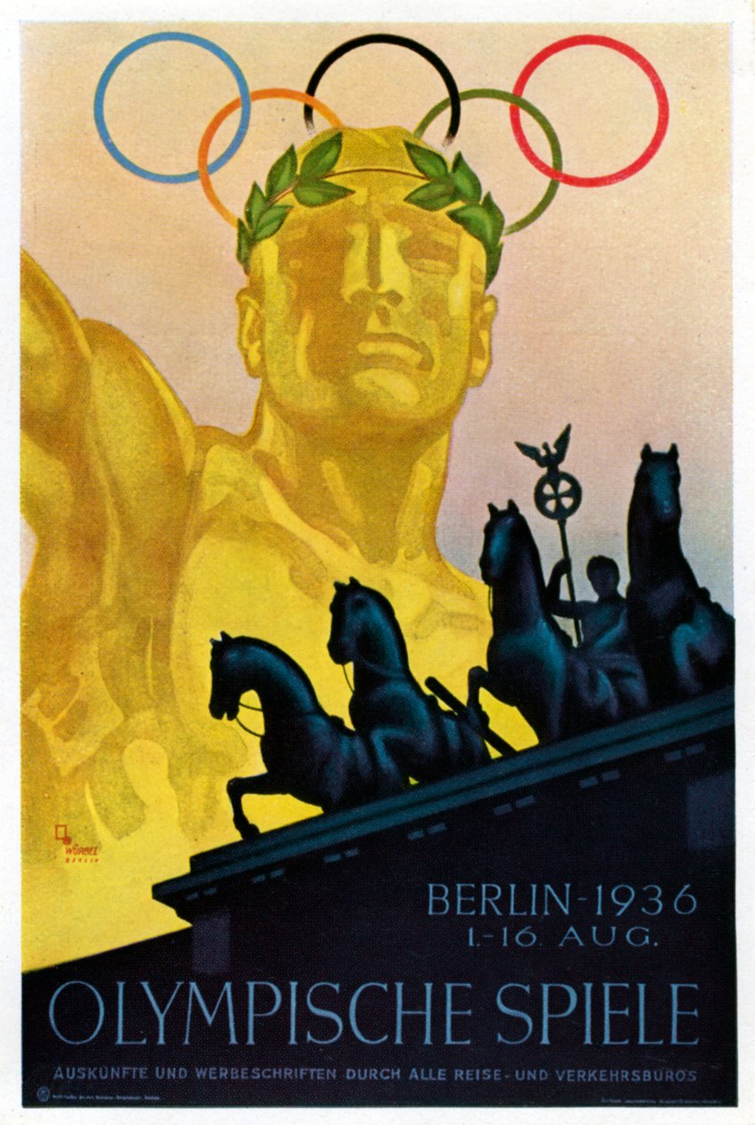 Poster voor de Olympische Spelen van 1936, Berlijn, 1936 door Unbekannt