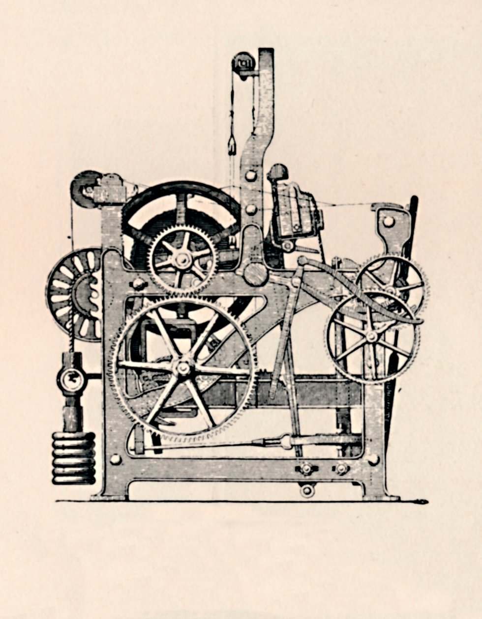 Power Loom zijaanzicht, 1836, 1904 door Unbekannt