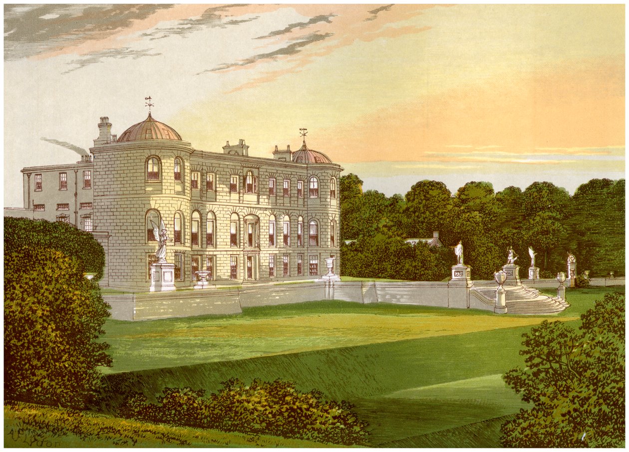 Powerscourt, County Wicklow, Ierland, huis van burggraaf Powerscourt, ca. 1880 door Unbekannt