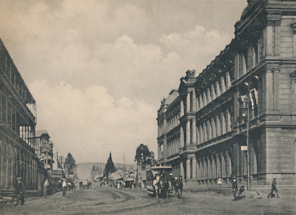Pretoria - Market Street kijkend naar het zuiden, c1912 door Unbekannt
