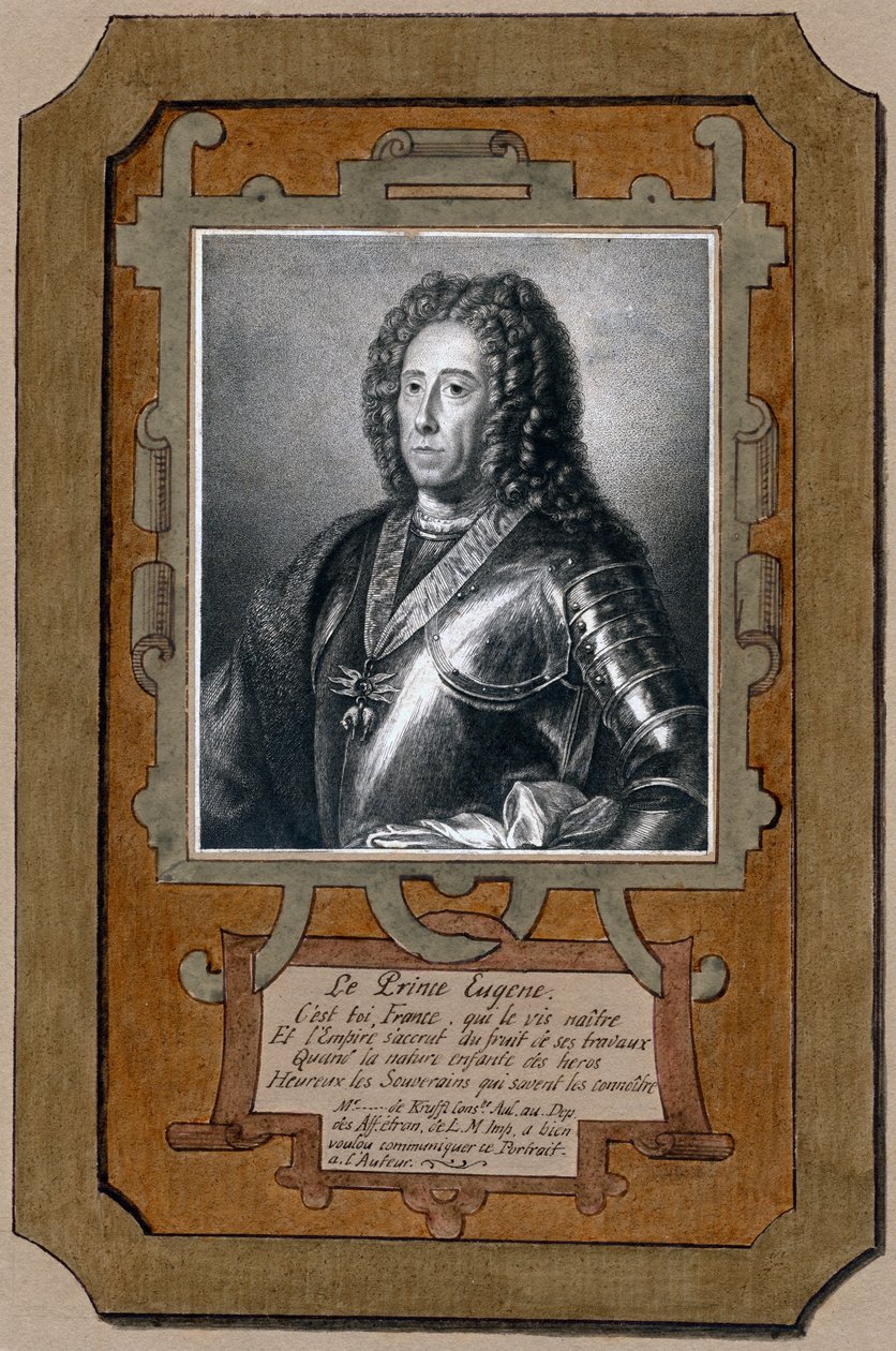 Prins Eugenius van Savoye, generaal in het Oostenrijkse leger door Unbekannt