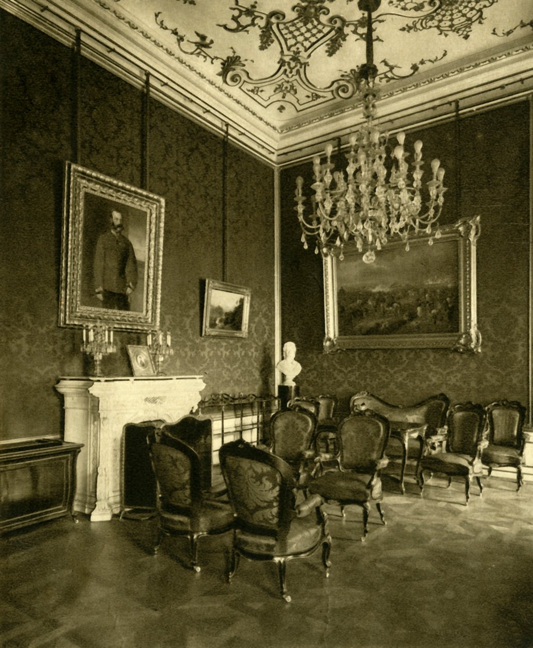 Privékantoor van keizer Franz Joseph I in de Hofburg, Wenen, Oostenrijk, ca. 1935 door Unbekannt