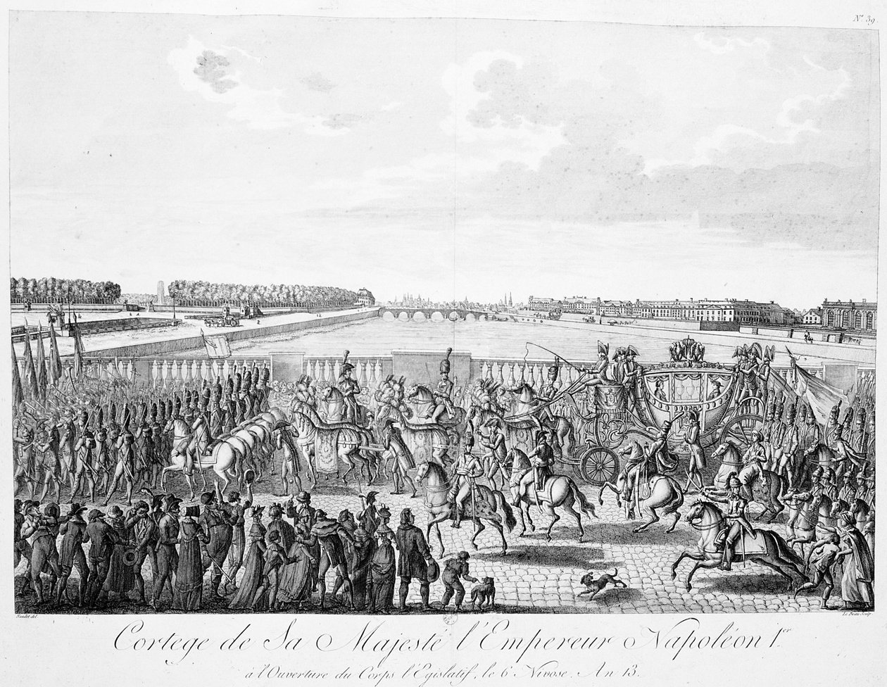 Processie van Zijne Majesteit de Keizer Napoleon I, Jaar 13 door Unbekannt