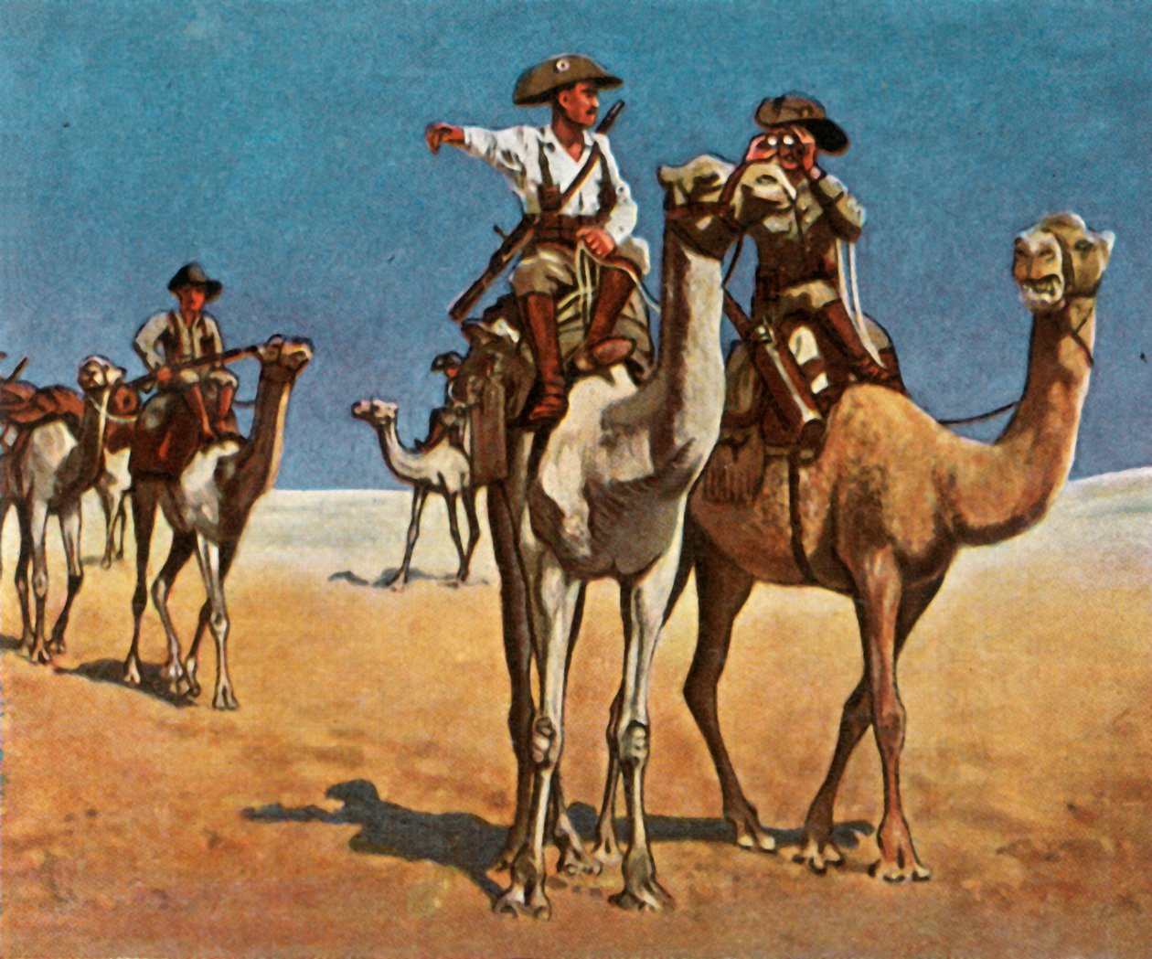 Achtervolging van de Simon-Koper-Hottentotten in de Kalahari-woestijn, 16 maart 1908, 1936 door Unbekannt