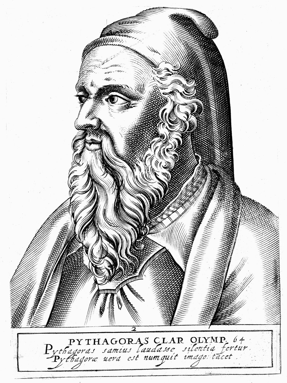 Pythagoras ca. 560 - 480 v.Chr., Griekse filosoof en wetenschapper door Unbekannt