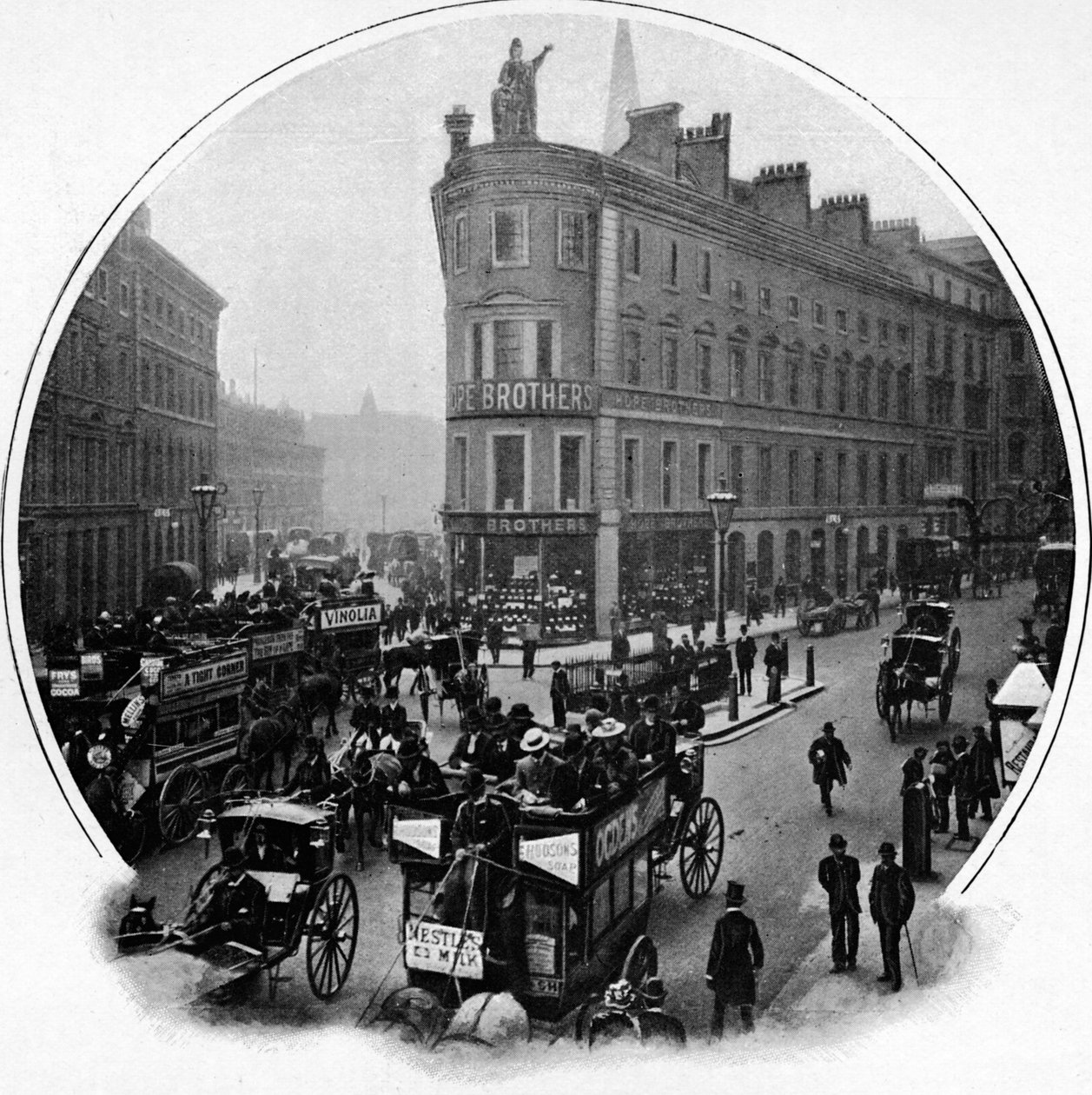 Queen Victoria Street kruising met Cannon Street, City of London, c1903 door Unbekannt