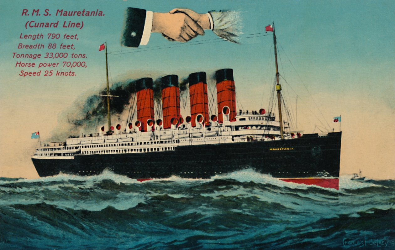 R.M.S. Mauretania, Cunard Line, c1930s door Unbekannt