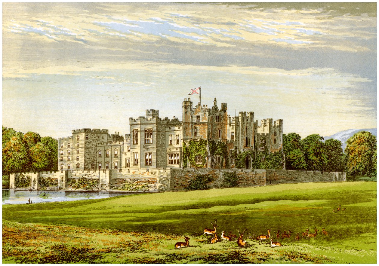 Raby Castle, County Durham, huis van de hertog van Cleveland, ca. 1880 door Unbekannt