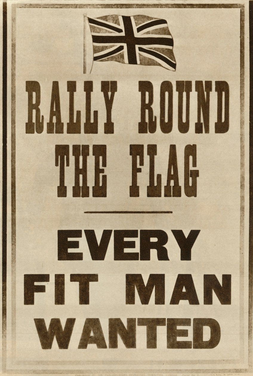 Verzamel Rond de Vlag: Elke Geschikte Man Gezocht, 1914, 1935 door Unbekannt