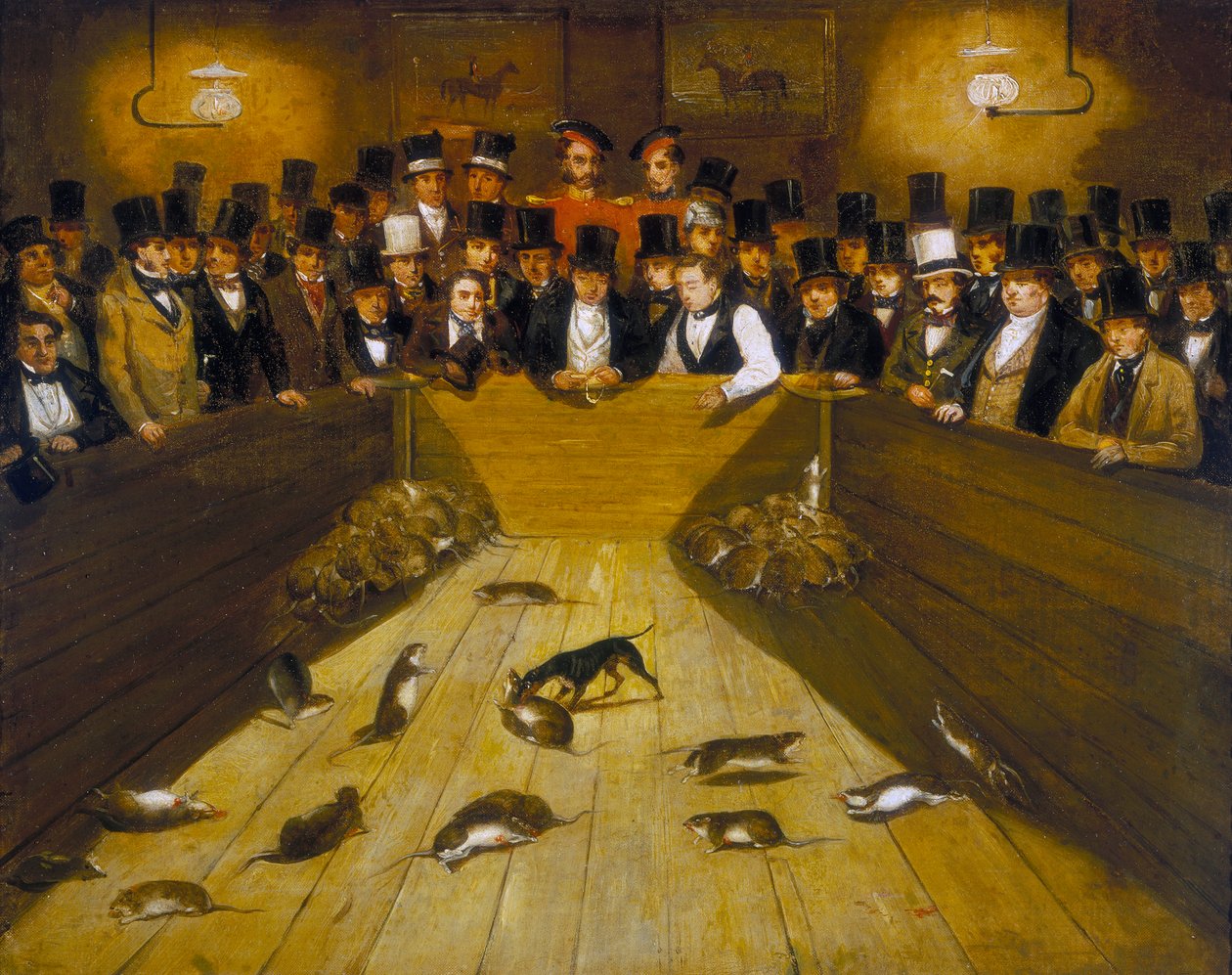 Ratvangen bij de Blue Anchor Tavern, Bunhill Row, Finsbury, ca. 1850 door Unbekannt