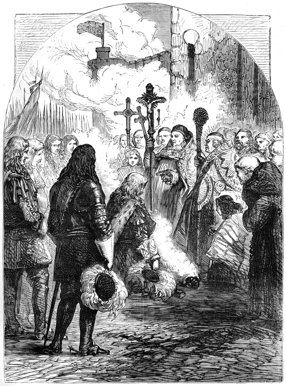 Ontvangst van James II in Dublin, c1689, 19e eeuw door Unbekannt