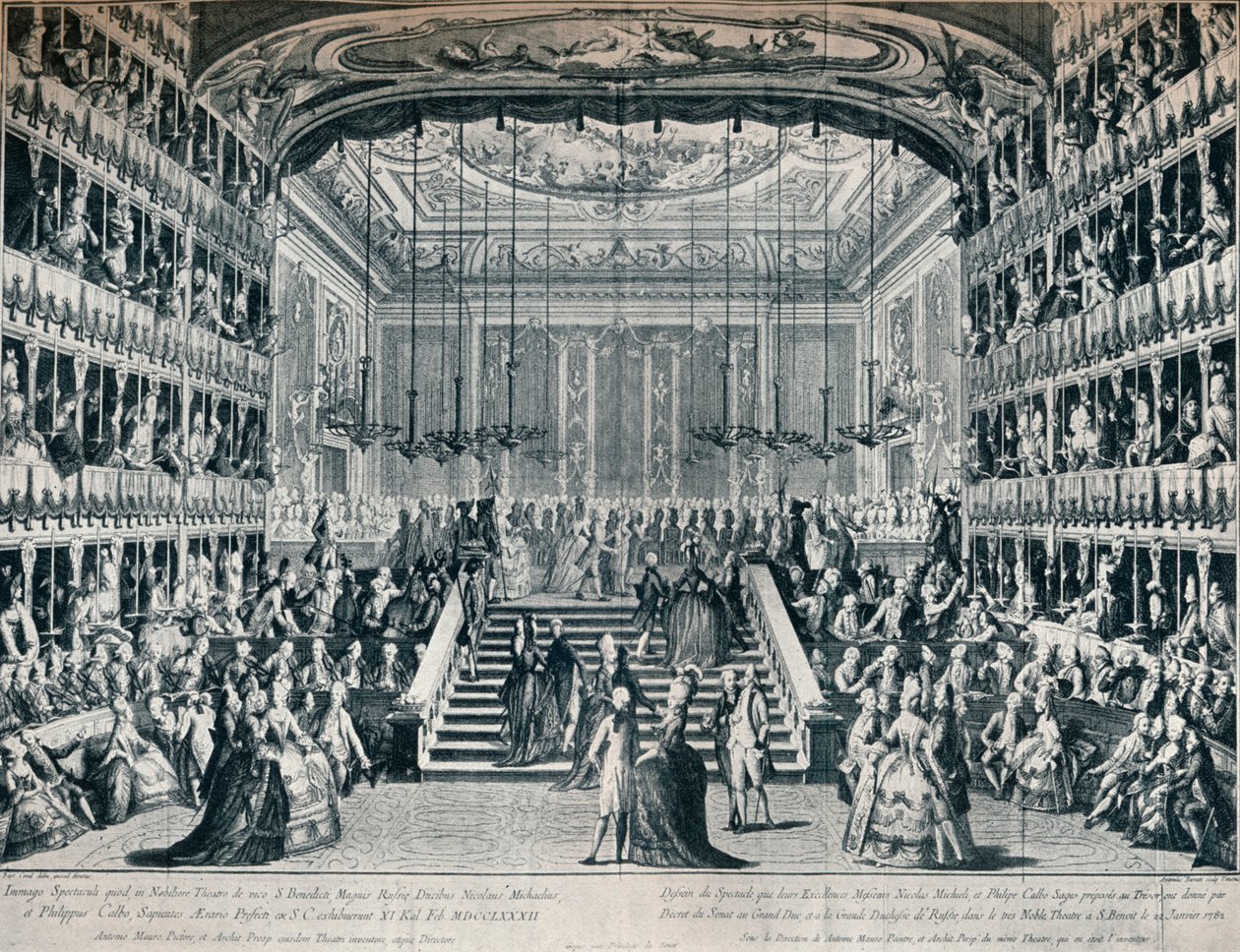 Ontvangst van de Groothertog en Hertogin van Rusland in het Theater van San Bendetto, 1902 door Unbekannt