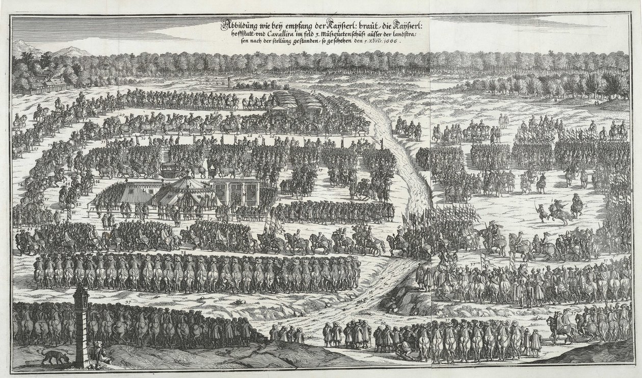Ontvangst van Infanta Margaret Theresa van Spanje in Wenen op 6 december 1666 door Unbekannt