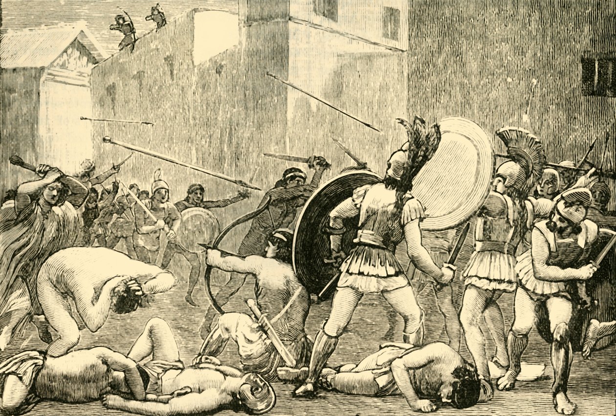 Afwijzing van Pyrrhus uit Sparta, 1890 door Unbekannt