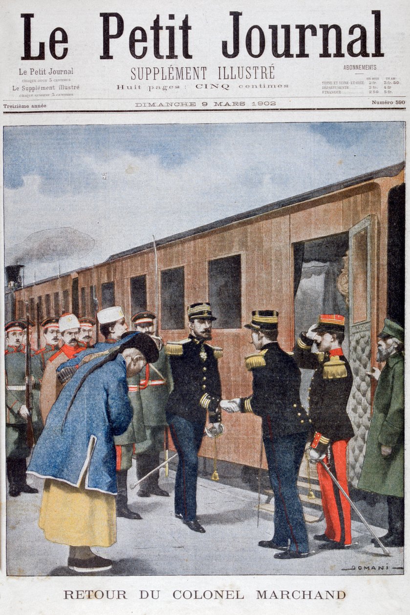 Terugkeer van kolonel Marchand naar China, 1902 door Unbekannt