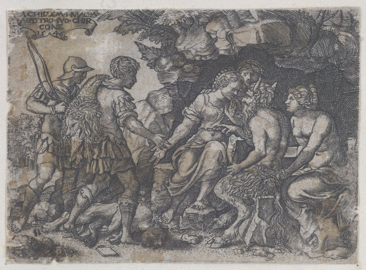 Omgekeerde kopie van Thetis en Chiron, 1546 door Unbekannt