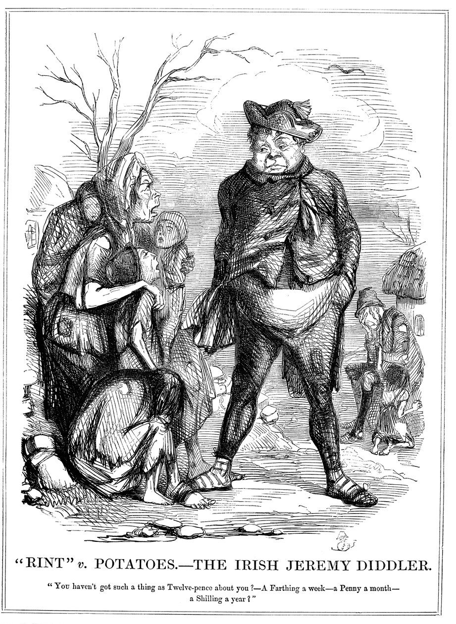 Rint v Aardappelen - De Ierse Jeremy Diddler, 1845 door Unbekannt