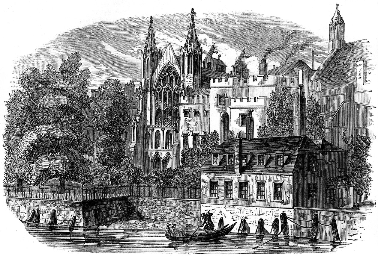 Rivieroever van het oude House of Peers, House of Lords, Londen, 19e eeuw door Unbekannt